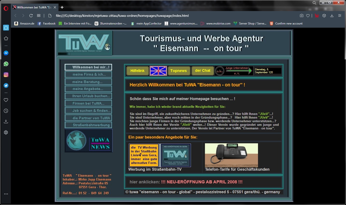TuWA-Homepage ab 2007