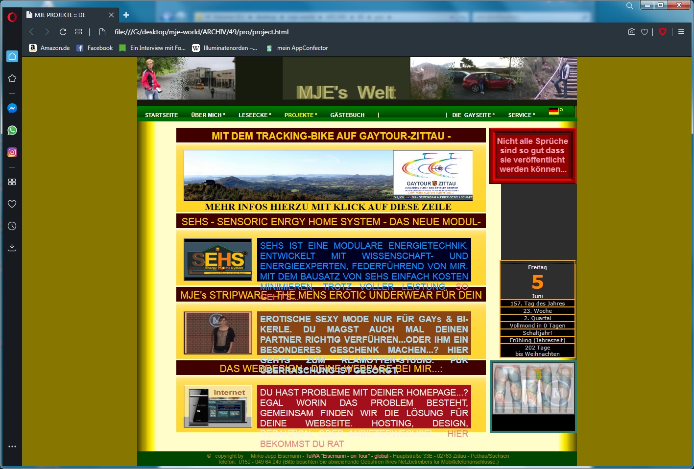 alte Website mje-world 2008